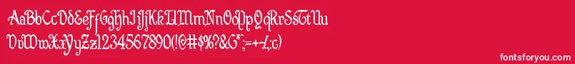 fuente Quillswordcond – Fuentes Blancas Sobre Fondo Rojo