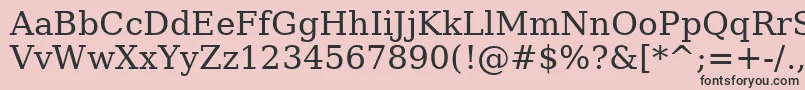 フォントAeArab – ピンクの背景に黒い文字