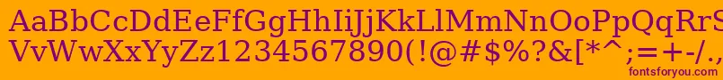 AeArab-Schriftart – Violette Schriften auf orangefarbenem Hintergrund