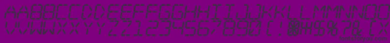 Digitaldreamskew-Schriftart – Schwarze Schriften auf violettem Hintergrund