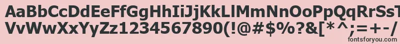 フォントTahomaBold – ピンクの背景に黒い文字