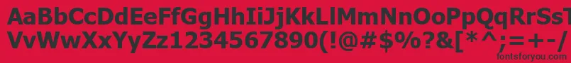 TahomaBold Font – Black Fonts on Red Background