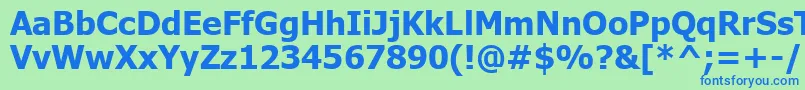 フォントTahomaBold – 青い文字は緑の背景です。