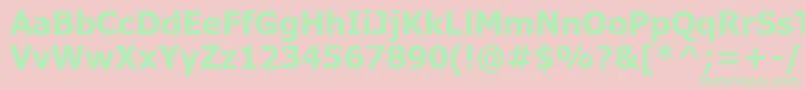 TahomaBold Font – Green Fonts on Pink Background