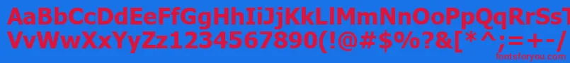 TahomaBold Font – Red Fonts on Blue Background