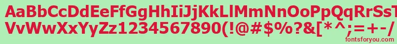 TahomaBold Font – Red Fonts on Green Background