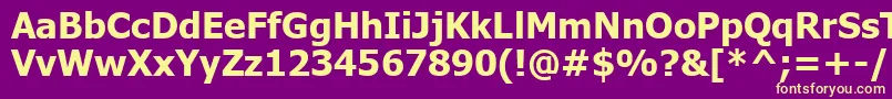 TahomaBold Font – Yellow Fonts on Purple Background