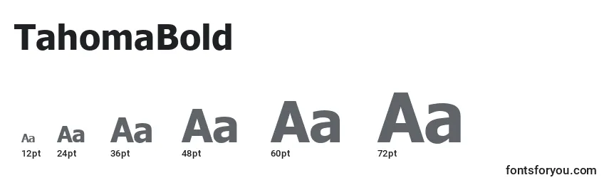 TahomaBold Font Sizes