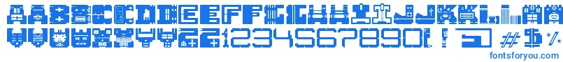 Czcionka Aft1Heterodoxa0 – niebieskie czcionki