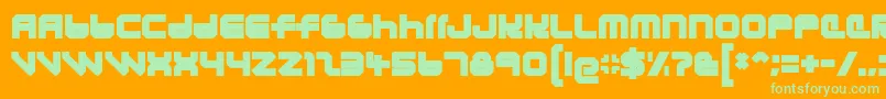 LunasolEclipse Font – Green Fonts on Orange Background