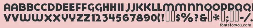 Weitere Informationen zur GoyaHeavy-Schriftart GoyaHeavy-Schriftart – Schwarze Schriften auf rosa Hintergrund