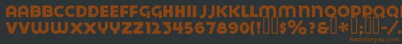 GoyaHeavy-fontti – ruskeat fontit mustalla taustalla