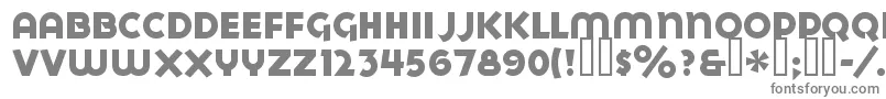 GoyaHeavy-fontti – harmaat kirjasimet valkoisella taustalla