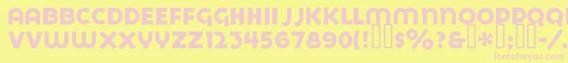 GoyaHeavy Font – Pink Fonts on Yellow Background