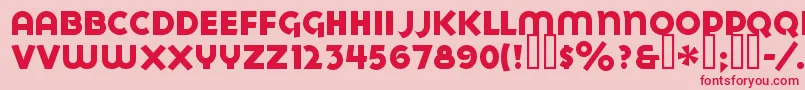 GoyaHeavy Font – Red Fonts on Pink Background