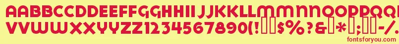 GoyaHeavy Font – Red Fonts on Yellow Background