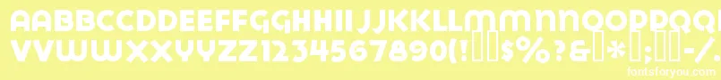 GoyaHeavy Font – White Fonts on Yellow Background