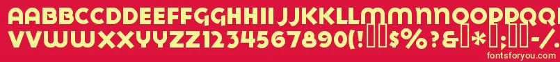 GoyaHeavy Font – Yellow Fonts on Red Background