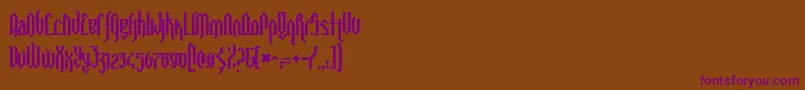 Catafalque Font – Purple Fonts on Brown Background