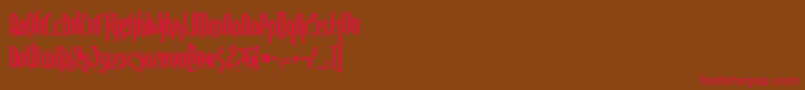 Catafalque Font – Red Fonts on Brown Background
