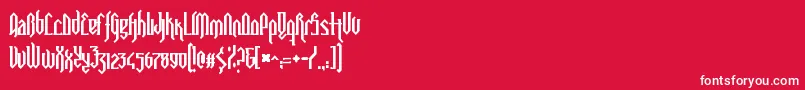 Catafalque Font – White Fonts on Red Background