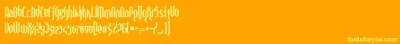 Catafalque Font – Yellow Fonts on Orange Background