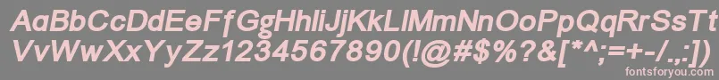 ErUniversKoi8BoldItalic-Schriftart – Rosa Schriften auf grauem Hintergrund