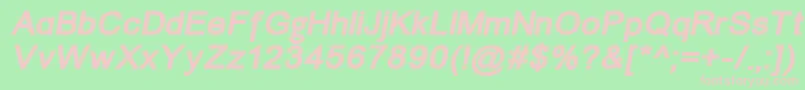 ErUniversKoi8BoldItalic Font – Pink Fonts on Green Background