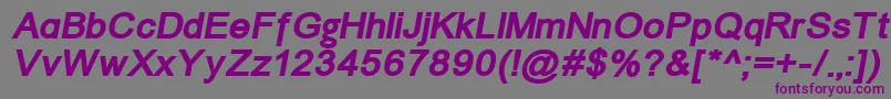 ErUniversKoi8BoldItalic-Schriftart – Violette Schriften auf grauem Hintergrund
