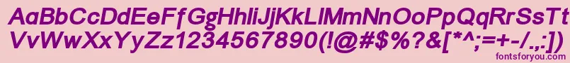 ErUniversKoi8BoldItalic Font – Purple Fonts on Pink Background
