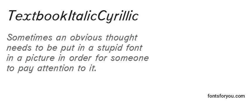 TextbookItalicCyrillic-fontti
