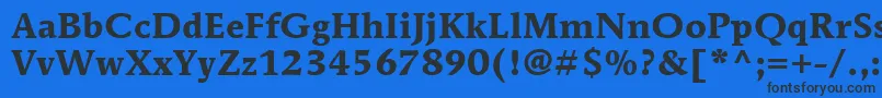ItcMendozaRomanLtBold Font – Black Fonts on Blue Background