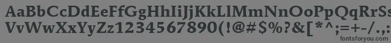 フォントItcMendozaRomanLtBold – 黒い文字の灰色の背景