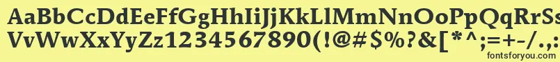 ItcMendozaRomanLtBold Font – Black Fonts on Yellow Background