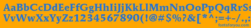 ItcMendozaRomanLtBold Font – Blue Fonts on Orange Background