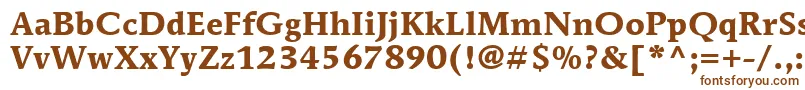 Шрифт ItcMendozaRomanLtBold – коричневые шрифты на белом фоне