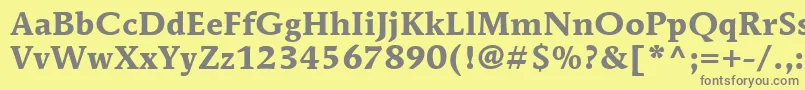 ItcMendozaRomanLtBold Font – Gray Fonts on Yellow Background