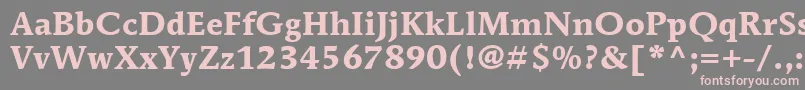 More about ItcMendozaRomanLtBold Font ItcMendozaRomanLtBold Font – Pink Fonts on Gray Background