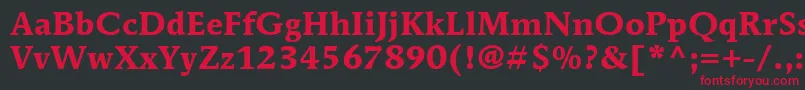 ItcMendozaRomanLtBold Font – Red Fonts on Black Background