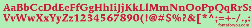 ItcMendozaRomanLtBold Font – Red Fonts on Green Background