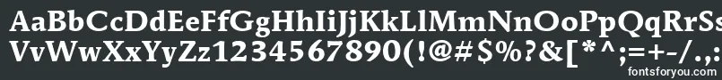 ItcMendozaRomanLtBold-fontti – valkoiset fontit mustalla taustalla