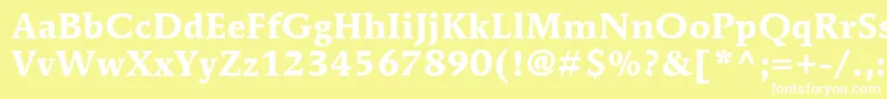 ItcMendozaRomanLtBold Font – White Fonts on Yellow Background