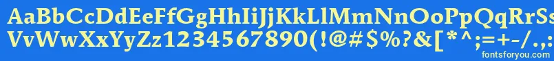 ItcMendozaRomanLtBold Font – Yellow Fonts on Blue Background