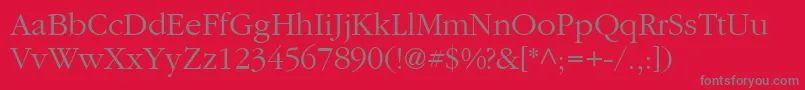 AgSaturdayLightMedium Font – Gray Fonts on Red Background