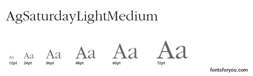 AgSaturdayLightMedium Font Sizes