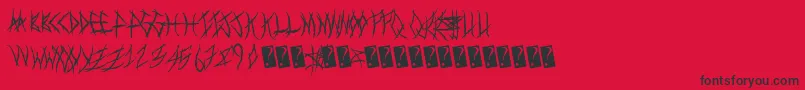 Metalshow Font – Black Fonts on Red Background