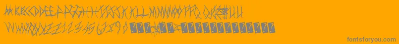 Metalshow Font – Gray Fonts on Orange Background
