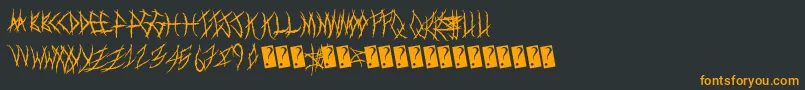 Metalshow Font – Orange Fonts on Black Background