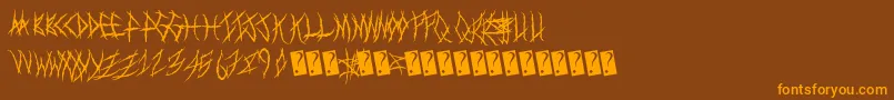 Шрифт Metalshow – оранжевые шрифты на коричневом фоне
