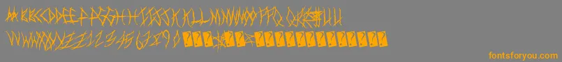 Metalshow Font – Orange Fonts on Gray Background